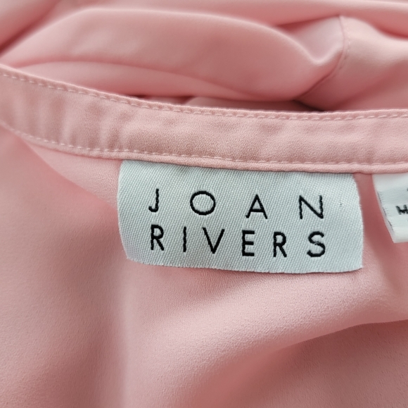 Joan Rivers long sleeve button down smocked plus size pink top size 2X - Picture 5 of 9